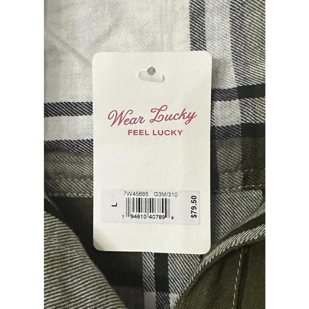 NWT Lucky Brand Womens Long Sleeve Button Plaid‎ Top Shirt Blouse Size Large - Picture 9 of 14